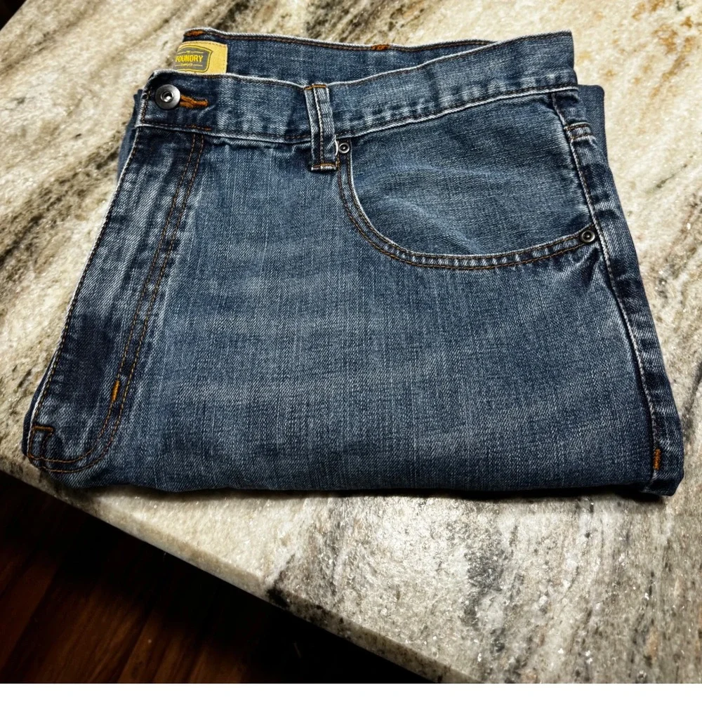 The Foundry Supply Co Jeans Mens 44x30 Blue Medium Wash Straight Leg 100% Cotton - Picture 9 of 9